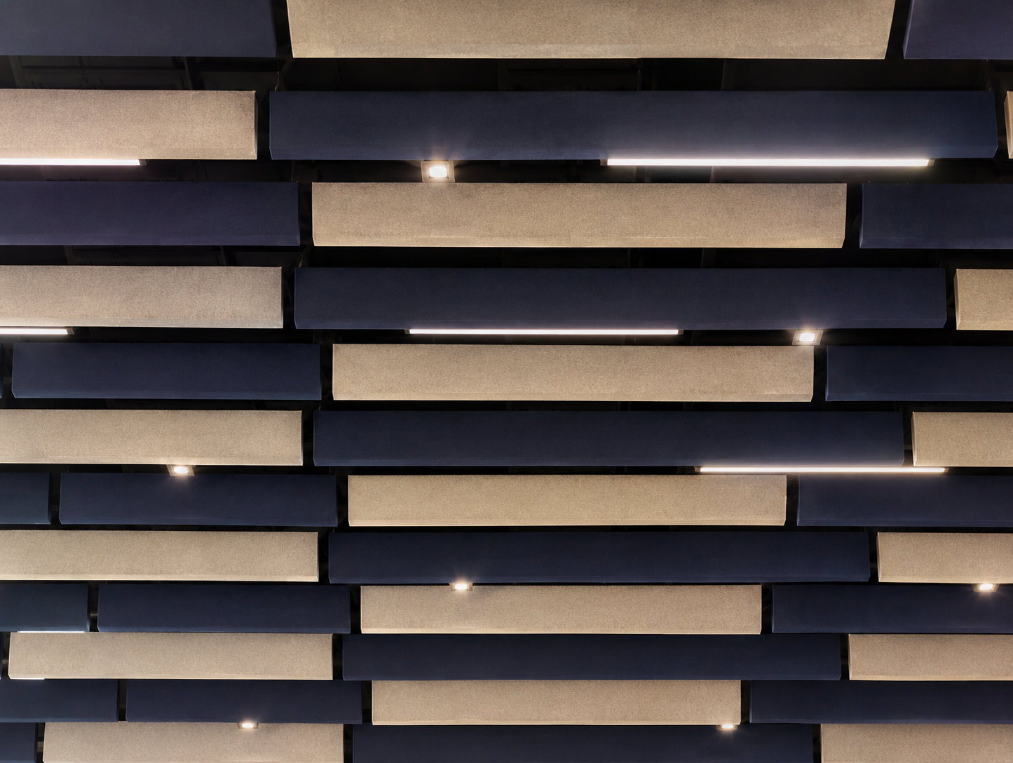 Acoustic-backed ceiling baffles