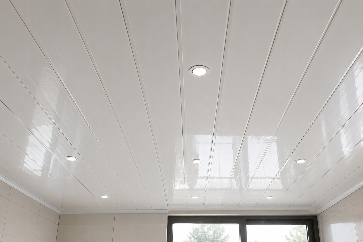 Plain gloss PVC ceiling panels