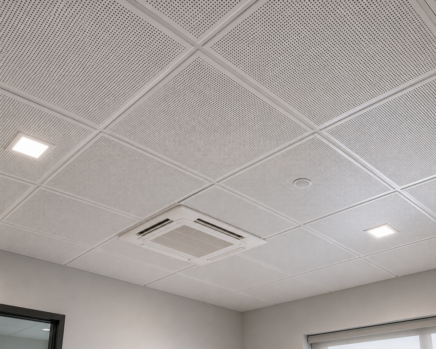 Metal suspended ceiling tiles