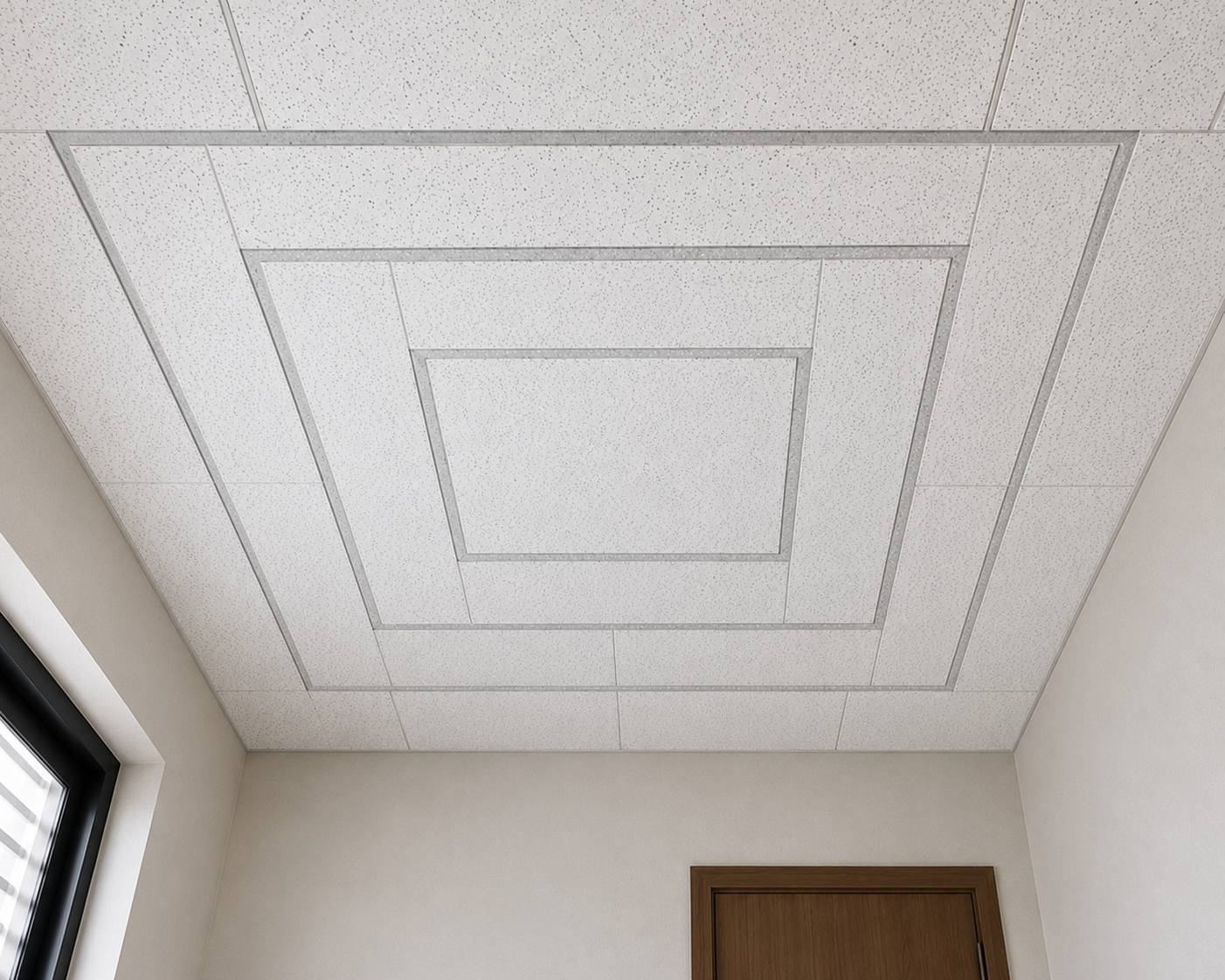 Mineral fibre suspended ceiling tiles