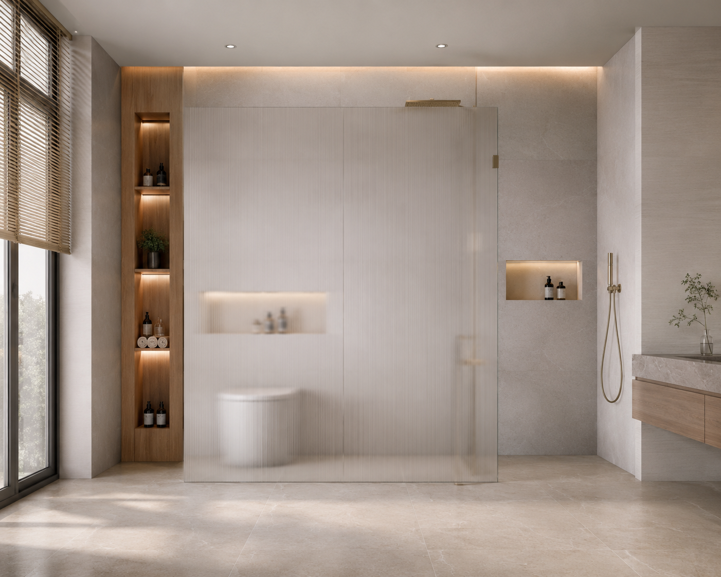 Frameless fixed tempered glass partition panels