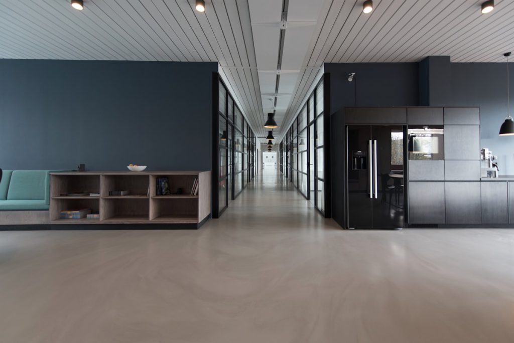 Hypro team finishing a commercial ceiling