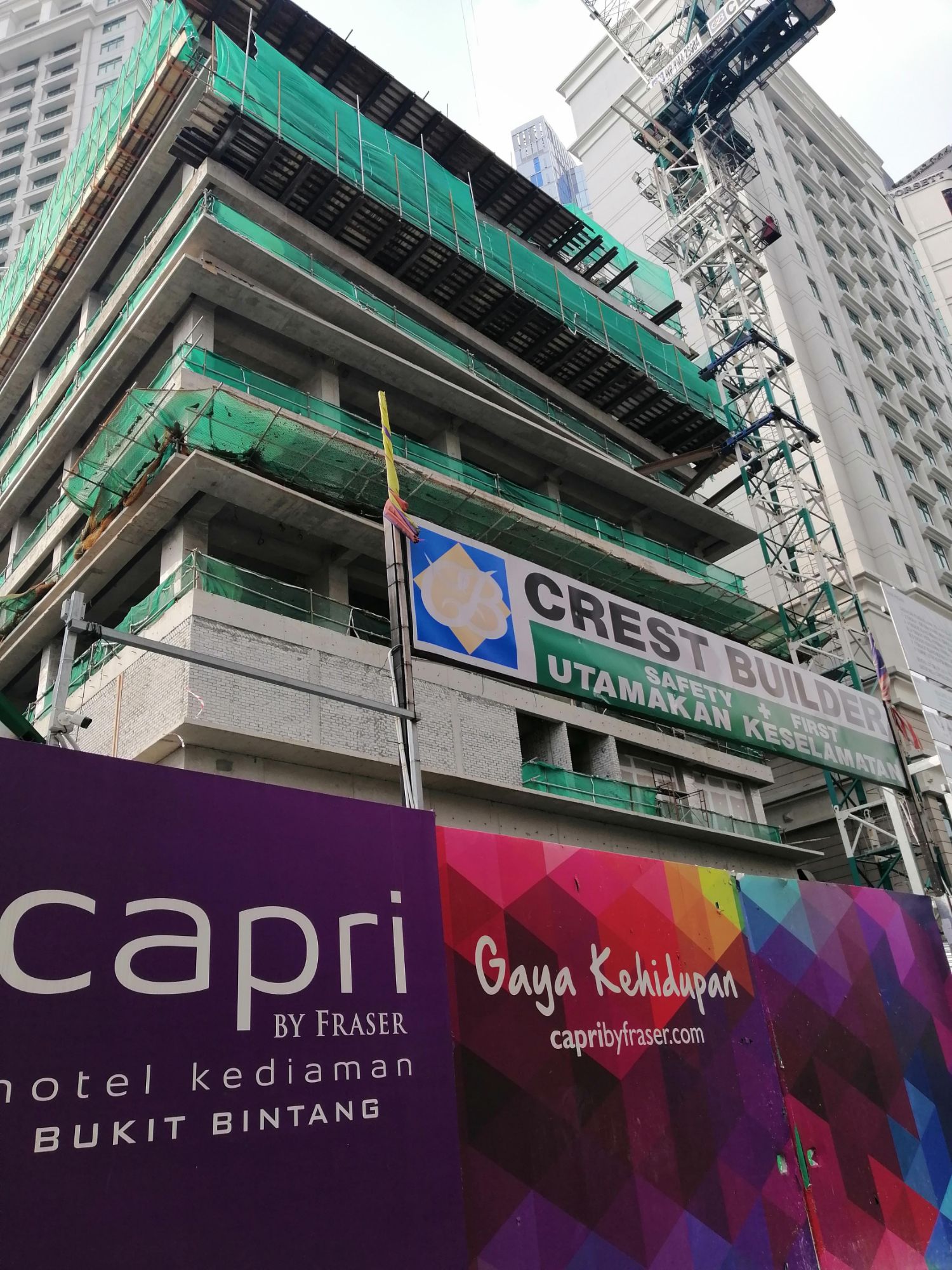 Capri by Fraser hotel construction at Bukit Bintang by Hypro Renovation
